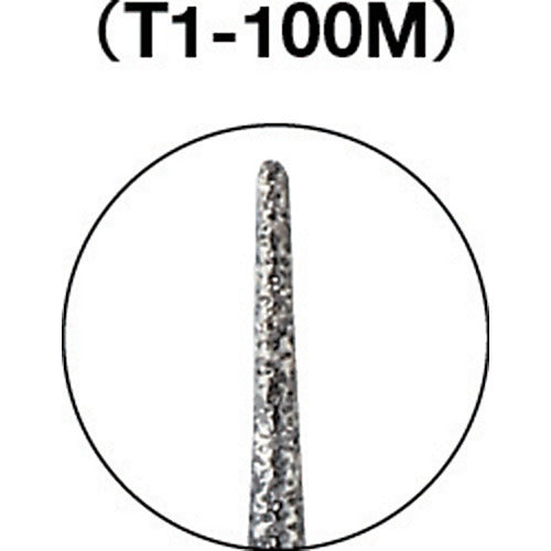 ＴＲＵＳＣＯ　ダイヤモンドバー　Φ１．５Ｘ刃長１０Ｘ軸１．６　＃１４０　T1-100M　1 本