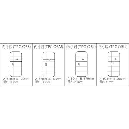 TRUSCO Parts Case 138X77X31 TPC-O5S 1 piece