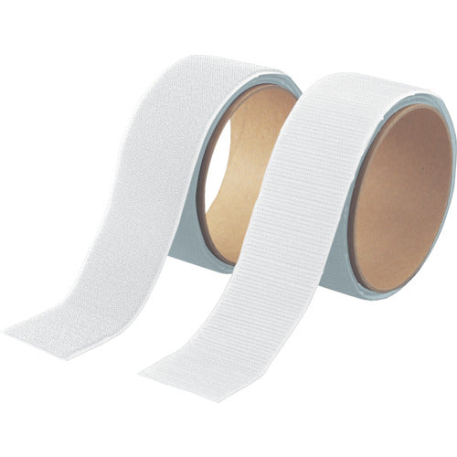 ＴＲＵＳＣＯ　マジックテープ［［Ｒ下］］セット強粘着幅５０ｍｍ長さ１ｍ白（１巻＝１セット）　TMSD-W　1 Ｓ