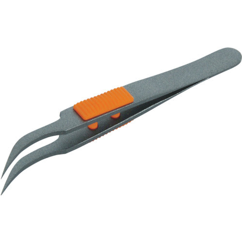 TRUSCO Rubber Grip Tweezers Non-adhesive Type 115mm Tip Eagle Shape TSP-225 1 pc