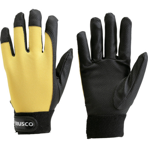 TRUSCO PU Thick Gloves, Size L, Yellow, TPUG-YL, 1 pair