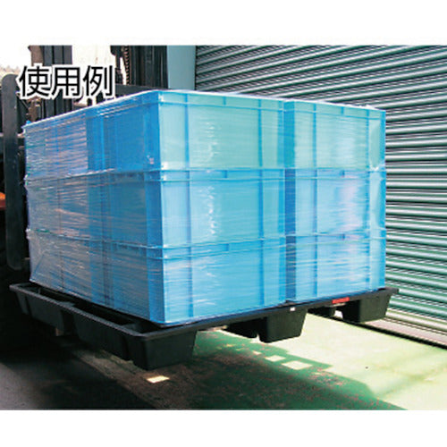 ＴＲＵＳＣＯ　樹脂パレット（両面二方差し・ネスティングタイプ）　輸出梱包用スキットパレット　間口１１００×奥行１１００×高さ１１５ｍｍ　TJC-S2-1111　1 枚