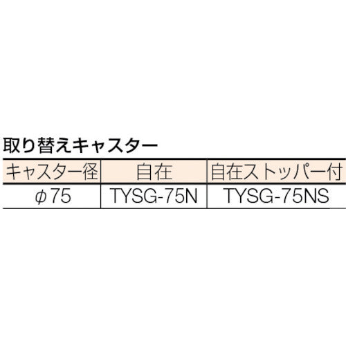 ＴＲＵＳＣＯ　箱台車　内寸５００Ｘ４００　ナイロン車　自在ストッパー付Ｘ２　B-2BS　1 台