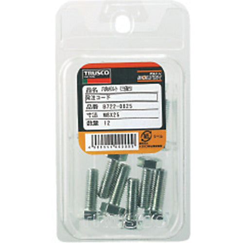 TRUSCO 육각 볼트 3가백 전체 나사 M6×60 11개입 B722-0660 1 PK
