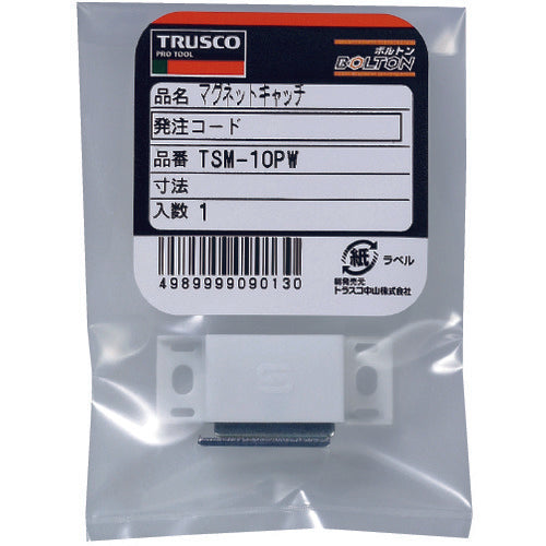 TRUSCO Magnetic Catch, Resin, L40mm, Brown, TSM-10P-BR, 1 pc