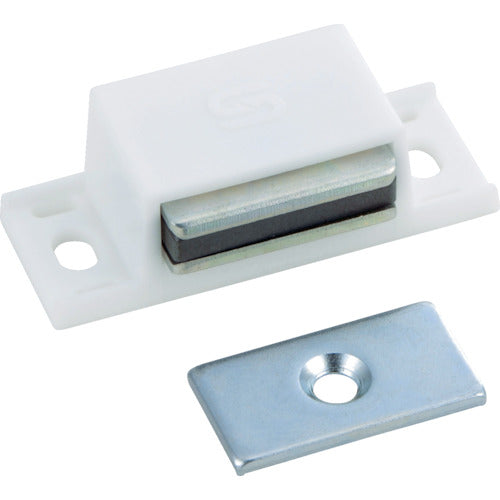 TRUSCO 마그넷 캐치 수지제 L40mm 화이트 TSM-10P-W 1개