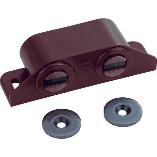 TRUSCCO 마그넷 캐치(가로형) 나일론제 L62mm 백차 TSM-25SW-BR 1개