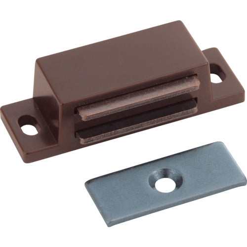 TRUSCO Magnetic Catch (Horizontal Type) Plastic L50mm Brown TSM-75P-BR 1 pc