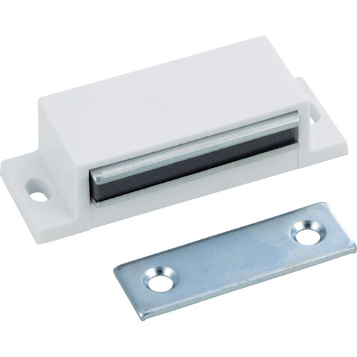 TRUSCO Magnetic Catch (Horizontal Type) Plastic L60mm White TSM-81-W 1 pc