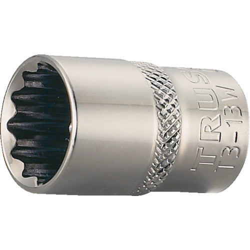 TRUSCO Socket, 12-sided type, 9.5 mm drive, 17 mm across, T3-17W, 1 pc