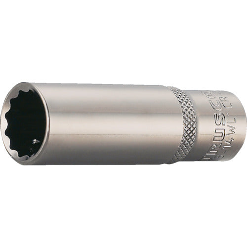TRUSCO Deep Socket, 12-point Type, 9.5mm Drive, 10mm Opposite Sides, T3-10WL, 1 Piece