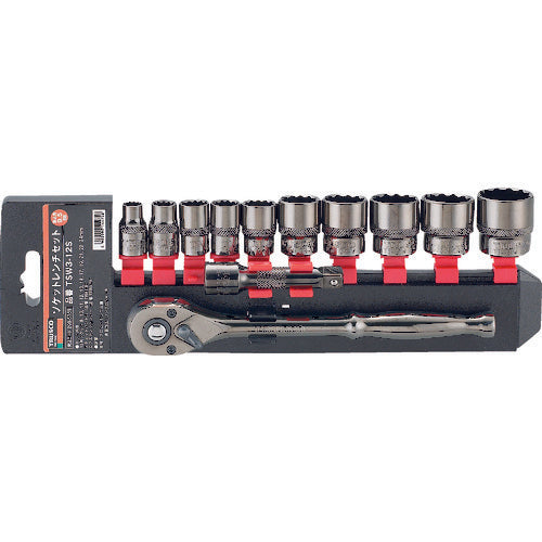 TRUSCO 소켓 렌치 세트 12각 타입 삽입각 9.5 12S TSW3-12S 1 S