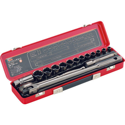 TRUSCO Socket Wrench Set, 12.7mm Drive, 16S, TSW4-16S 1 S