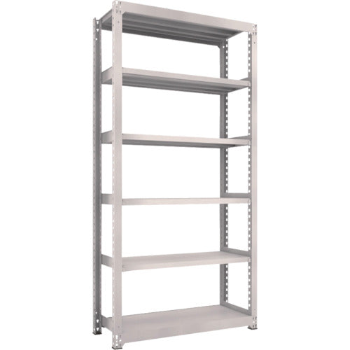 TRUSCO Steel Rack M5 Medium Duty Shelf 1200 x 471 x H2400 6 Tiers Single Unit Neo Gray M5-8456 1 Unit