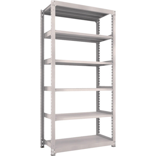 TRUSCO Steel Rack M5 Medium Duty Shelf 1200 x 571 x H2400 6 Tiers Single Unit Neo Gray M5-8466 1 Unit