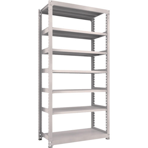 TRUSCO Steel Rack M5 Medium Duty Shelf 1200 x 571 x H2400 7 Tiers Single Unit Neo Gray M5-8467 1 Unit