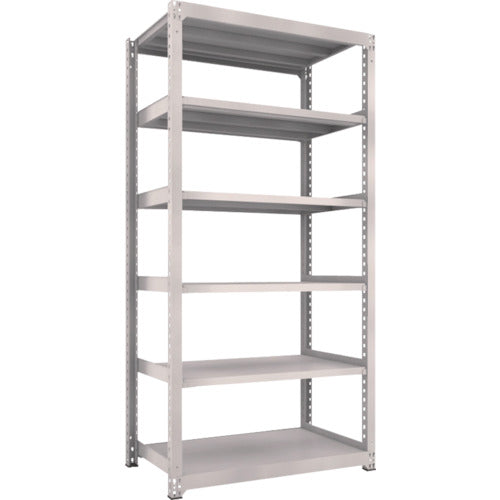 TRUSCO Steel Rack M5 Medium Duty Shelf 1200 x 721 x H2400 6 Tiers Single Unit Neo Gray M5-8476 1 Unit