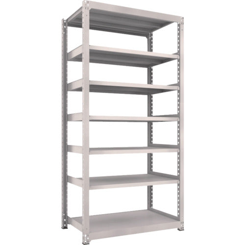 TRUSCO Steel Rack M5 Medium Duty Shelf 1200 x 721 x H2400 7 Tiers Single Unit Neo Gray M5-8477 1 Unit