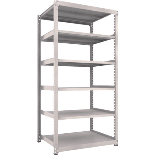 TRUSCO Steel Rack M5 Medium Duty Shelf 1200 x 921 x H2400 6 Tiers Single Unit Neo Gray M5-8496 1 Unit
