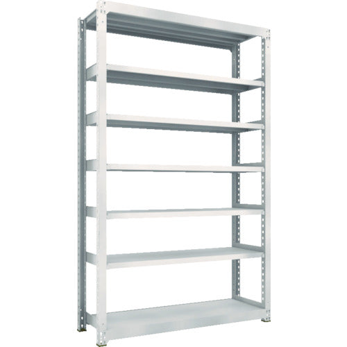TRUSCO Steel Rack M5 Medium Duty Shelf 1500 x 471 x H2400 7 Tiers Single Unit Neo Gray M5-8557 1 Unit