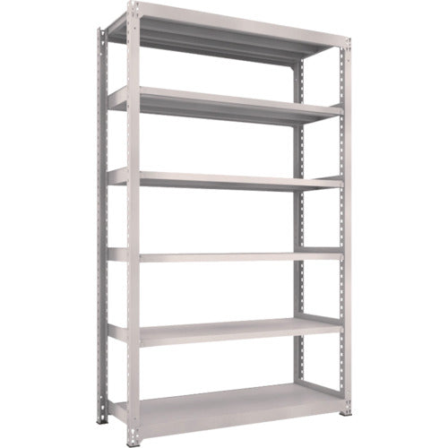 TRUSCO Steel Rack M5 Medium Duty Shelf 1500 x 571 x H2400 6 Tiers Single Unit Neo Gray M5-8566 1 Unit