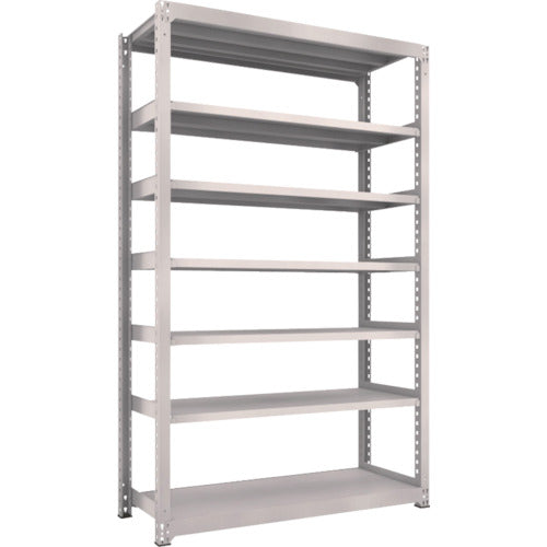 TRUSCO Steel Rack M5 Medium Duty Shelf 1500 x 571 x H2400 7 Tiers Single Unit Neo Gray M5-8567 1 Unit