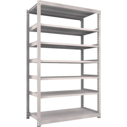 TRUSCO Steel Rack M5 Medium Duty Shelf 1500 x 721 x H2400 7 Tiers Single Unit Neo Gray M5-8577 1 Unit