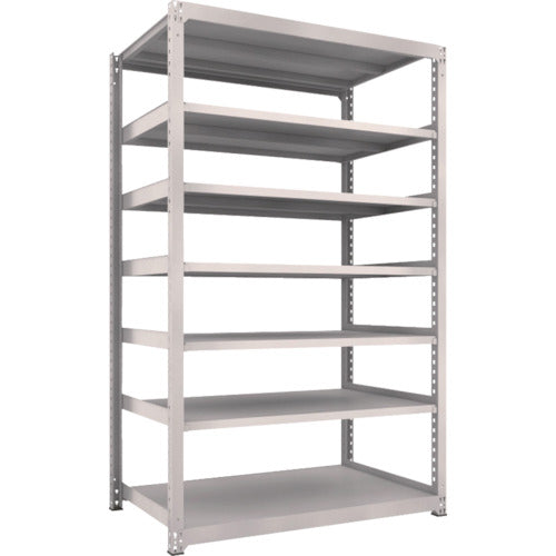 TRUSCO Steel Rack M5 Medium Duty Shelf 1500 x 921 x H2400 7 Tiers Single Unit Neo Gray M5-8597 1 Unit