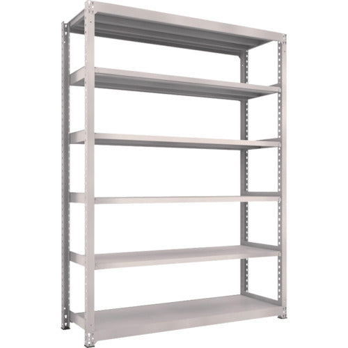 TRUSCO Steel Rack M5 Medium Duty Shelf 1800 x 571 x H2400 6 Tiers Single Unit Neo Gray M5-8666 1 Unit