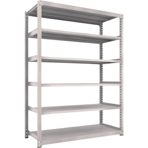TRUSCO Steel Rack M5 Medium Duty Shelf 1800 x 721 x H2400 6 Tiers Single Unit Neo Gray M5-8676 1 Unit