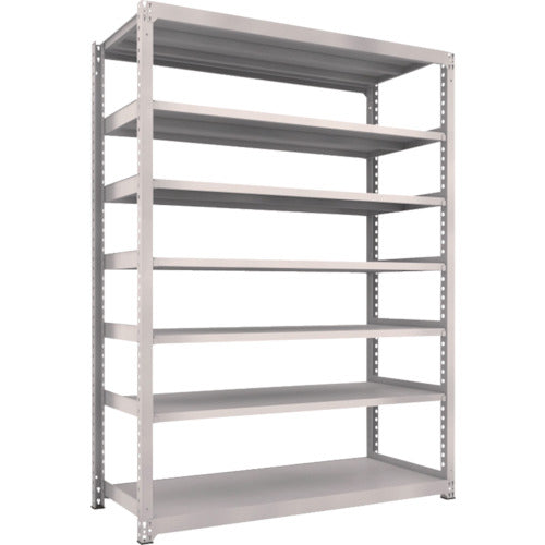 TRUSCO Steel Rack M5 Medium Duty Shelf 1800 x 721 x H2400 7 Tiers Single Unit Neo Gray M5-8677 1 Unit