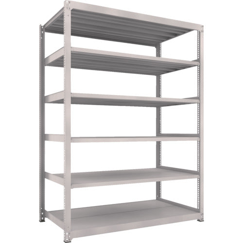 TRUSCO Steel Rack M5 Medium Duty Shelf 1800 x 921 x H2400 6 Tiers Single Unit Neo Gray M5-8696 1 Unit