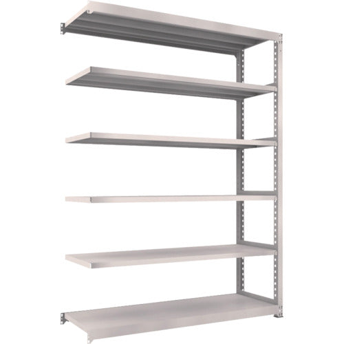 TRUSCO Steel Rack M5 Medium Duty Shelf 1800 x 571 x H2400 6 Tiers Connected Neo Gray M5-8666B 1 Unit