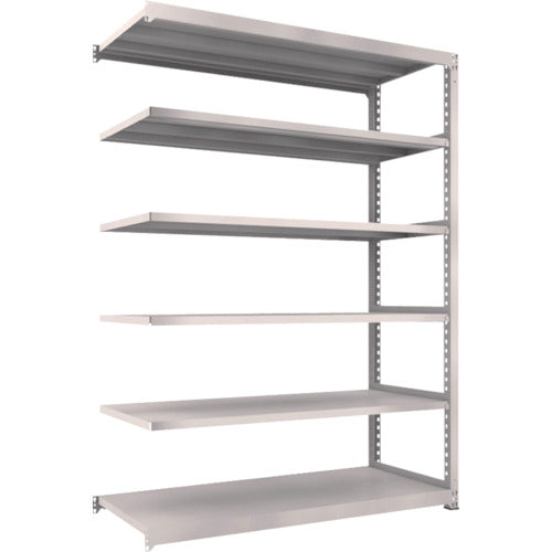 TRUSCO Steel Rack M5 Medium Duty Shelf 1800 x 721 x H2400 6 Tiers Connected Neo Gray M5-8676B 1 Unit