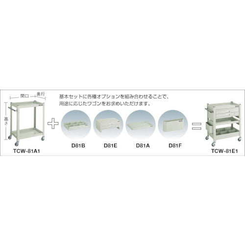 ＴＲＵＳＣＯ　コンビネーションワゴン用スライド棚　D81C　1 枚