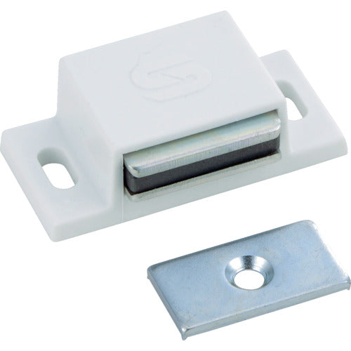 TRUSCO 마그넷 캐치(가로형) 수지제 L40mm 화이트 TSM-41-W 1개