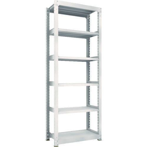 TRUSCO Steel Rack M5 Medium Duty Shelf 900 x 471 x H2400 6 Tiers Single Unit Neo Gray M5-8356 1 Unit