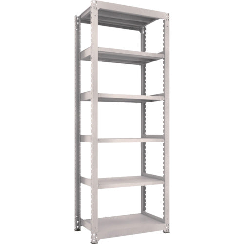TRUSCO Steel Rack M5 Medium Duty Shelf 900 x 571 x H2400 6 Tiers Single Unit Neo Gray M5-8366 1 Unit