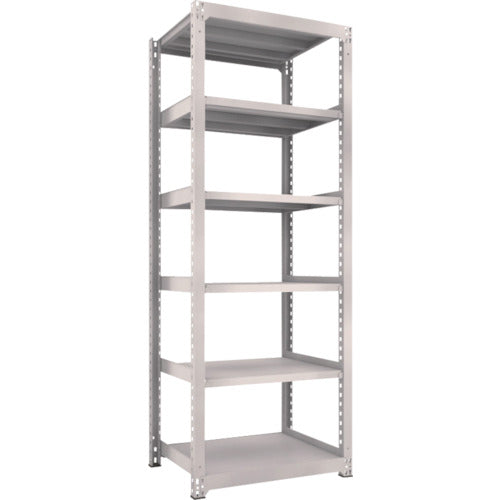 TRUSCO Steel Rack M5 Medium Duty Shelf 900 x 721 x H2400 6 Tiers Single Unit Neo Gray M5-8376 1 Unit