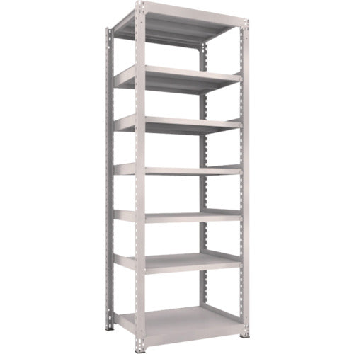 TRUSCO Steel Rack M5 Medium Duty Shelf 900 x 721 x H2400 7 Tiers Single Unit Neo Gray M5-8377 1 Unit