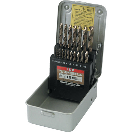 ISF 코발트 마사무네 드릴 19개 세트(스틸 케이스 포함) COD-19S 1 S