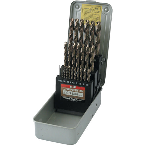 ＩＳＦ　コバルト正宗ドリル　２５本組セット（スチールケース入り）　COD-25S　1 Ｓ
