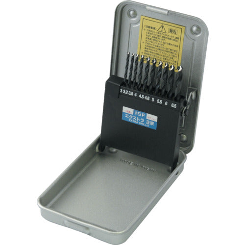 ＩＳＦ　エクストラ正宗ドリル　１０本組セット（スチールケース入り）　EXD-10S　1 Ｓ