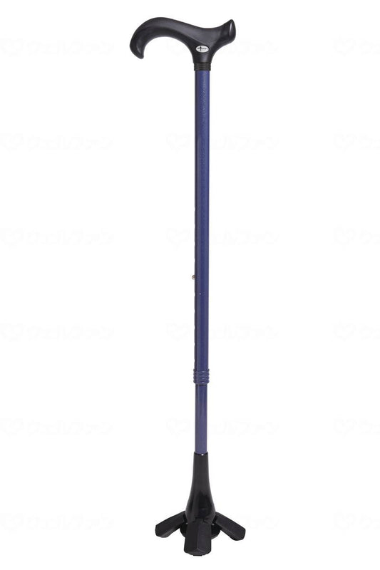 JT-senior Five-point Support Stick Soft Grip, Dark Blue