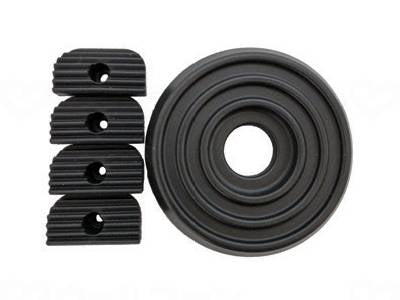 JT-senior Tip of the Cane to Prevent Falling, Replacement Rubber Set of 5, Black