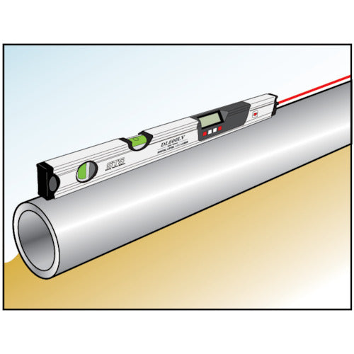 ＳＴＳ　レーザ付デジタル傾斜計ＤＬ６００ＬＶ　DL600LV　1 個