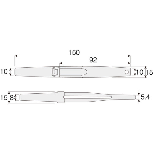 ＨＯＺＡＮ　ピンセットグリップ　１５０ｍｍ　P-845　1 本