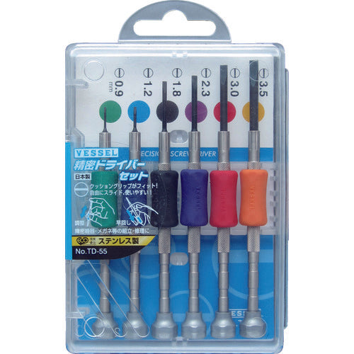 VESSEL 정밀 드라이버 세트 TD-55 6 사이즈 TD-55 1 S