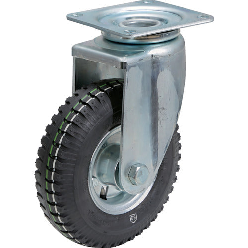 TRUSCO Press-made transport vehicle option Eco transport vehicle air tire swivel caster Φ220 rubber wheel SD-220ARJ 1 piece