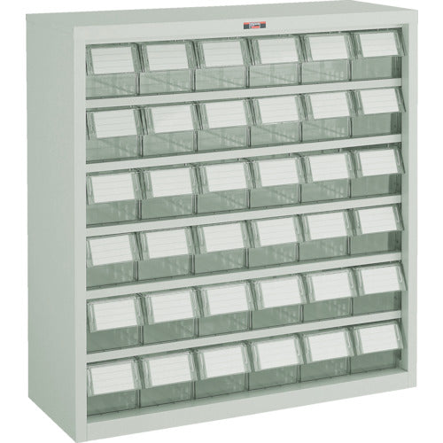 TRUSCO Container Rack Case Van Rack Case M Type Transparent Small Drawer x 36 Pieces Transparent 305M-N36S 1 Unit